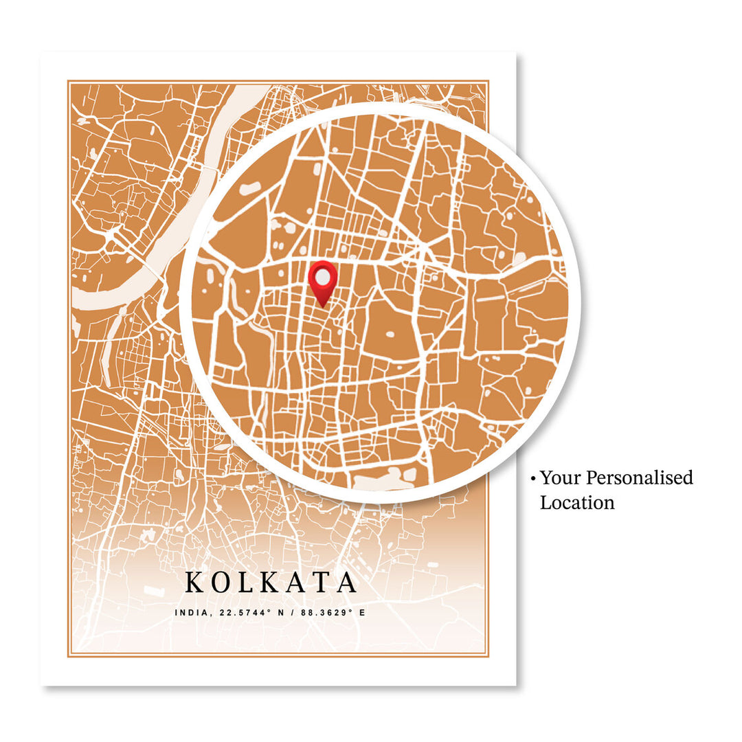 Street Map Art - Mustard - Classic - XS / Canvas / Rolled Art - Nook At You