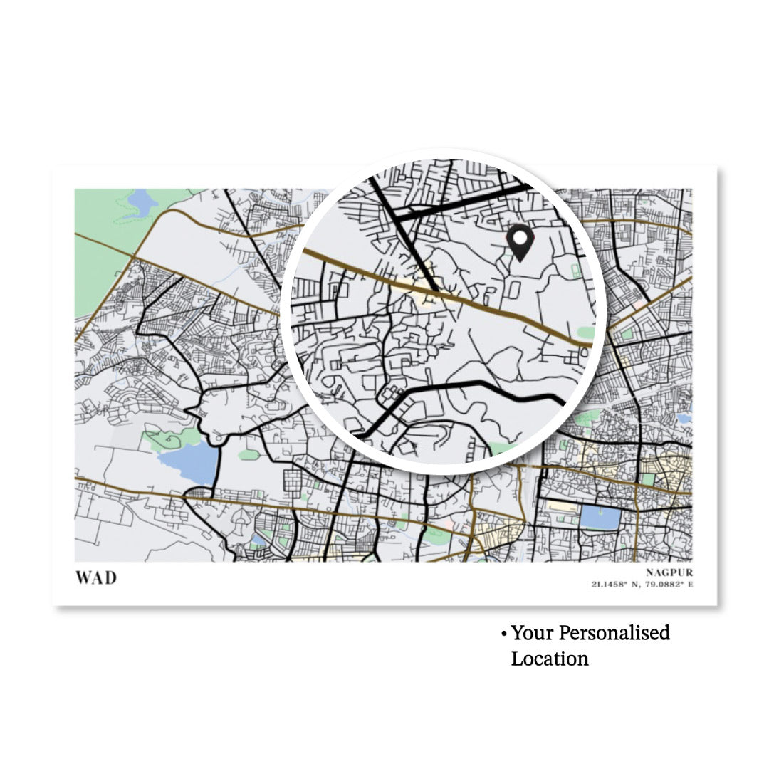Street Map Art - The Habitat (Horizontal) - XS / Canvas / Rolled Art - Nook At You