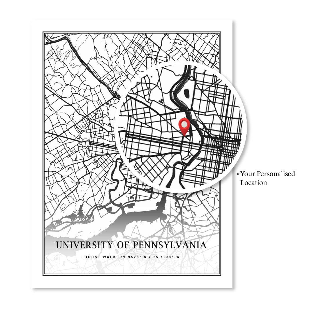 Map Art - White - Classic - XS / Matte Paper / Rolled Art - Nook At You