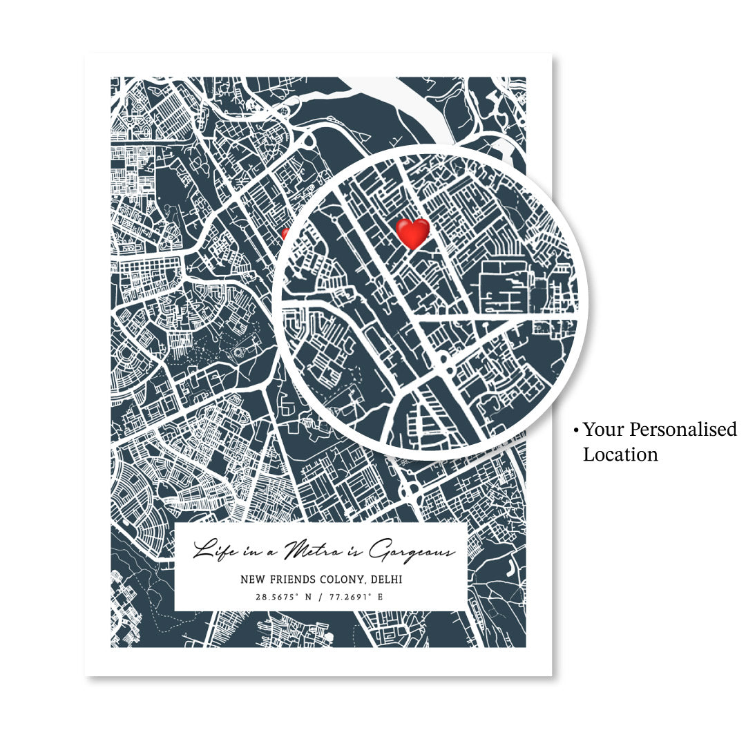 Custom Street Map Art - Deep Blue - The Executive - XS / Matte Paper / Rolled Art - Nook At You