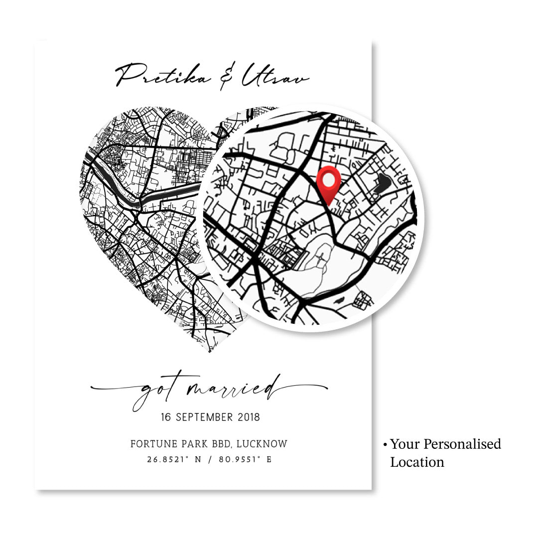 Street Map Art - White - Love - XS / Matte Paper / Rolled Art - Nook At You