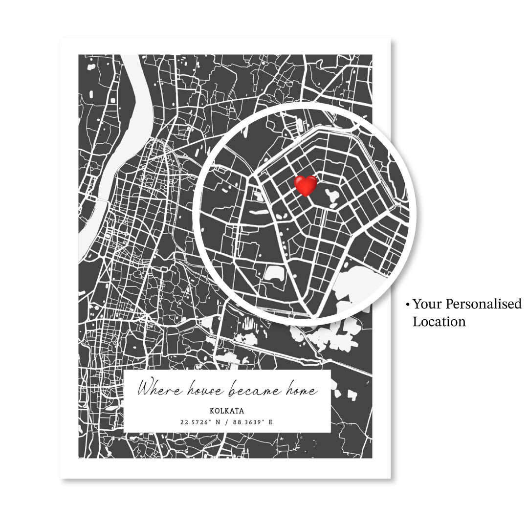 Custom Street Map Art - Slate Grey - The Executive - XS / Matte Paper / Rolled Art - Nook At You