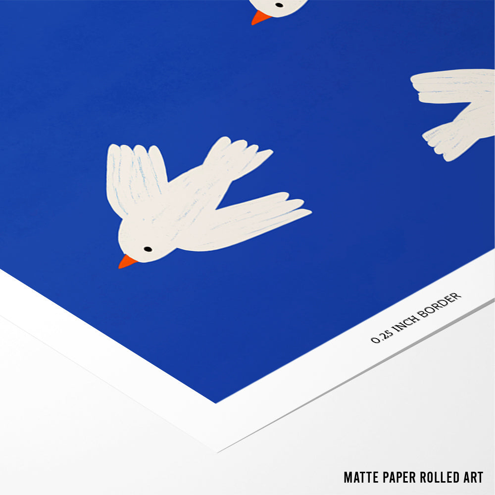 Wings in the Blue Canvas Print - XS / Matte Paper / Rolled Art - Nook At You