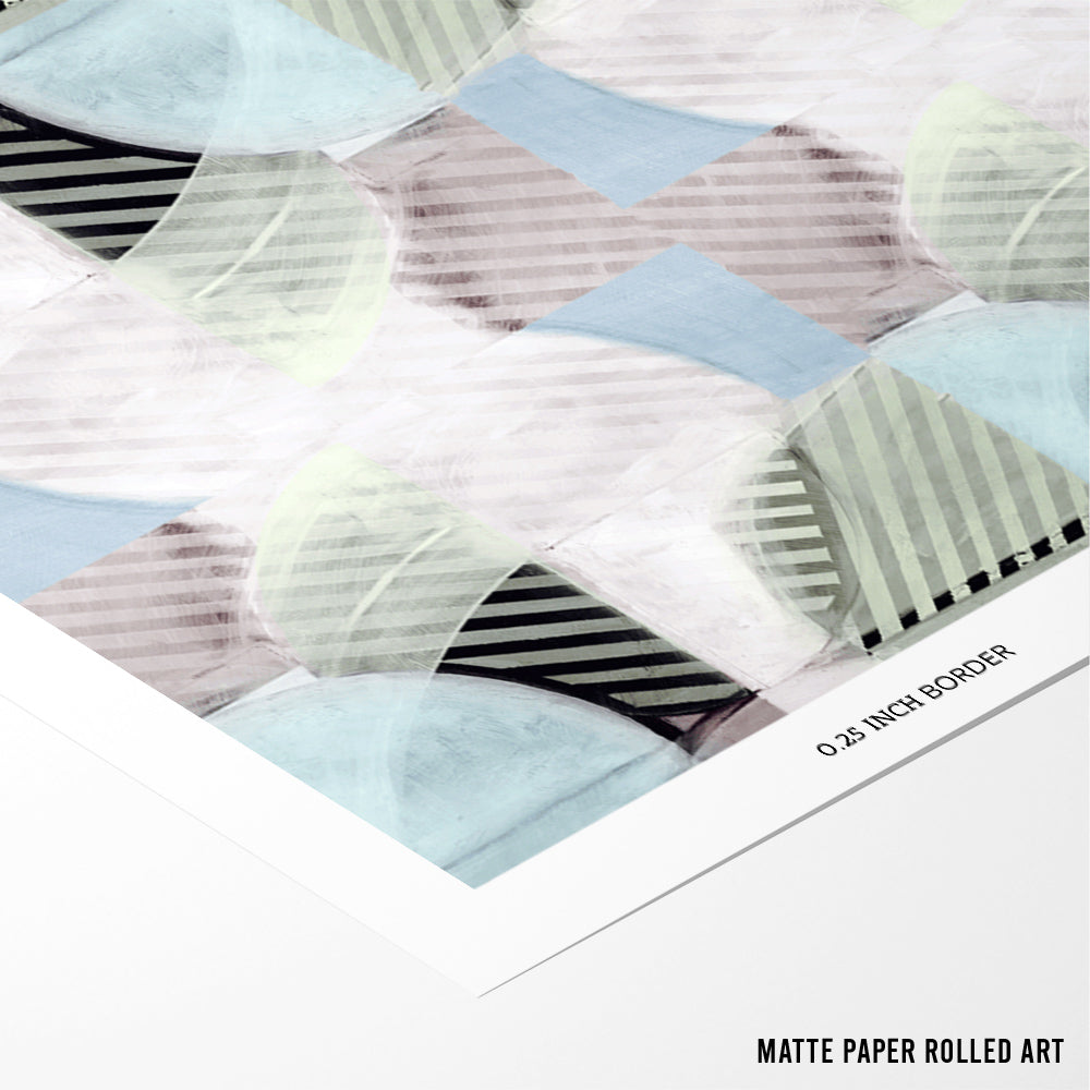 Abstract Misty Stripes 3 Painting - XS / Matte Paper / Rolled Art - Nook At You