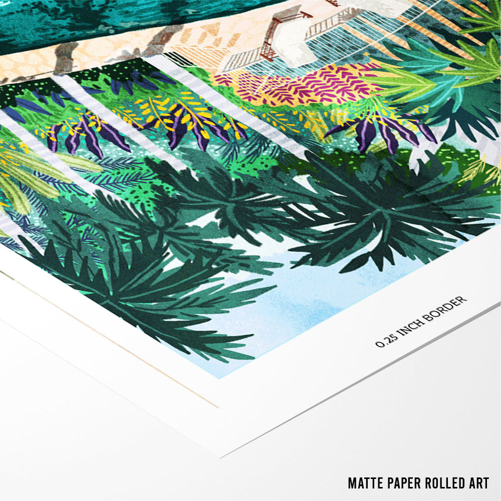 Tiger Tropical Luxury Villa Art Print - 5XL / Canvas / Rolled Art - Nook At You