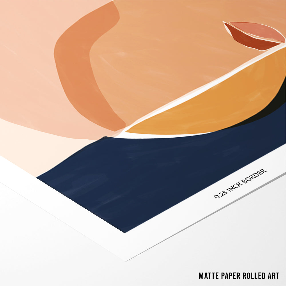 Half Face Half Sun Canvas Painting - XS / Matte Paper / Rolled Art - Nook At You