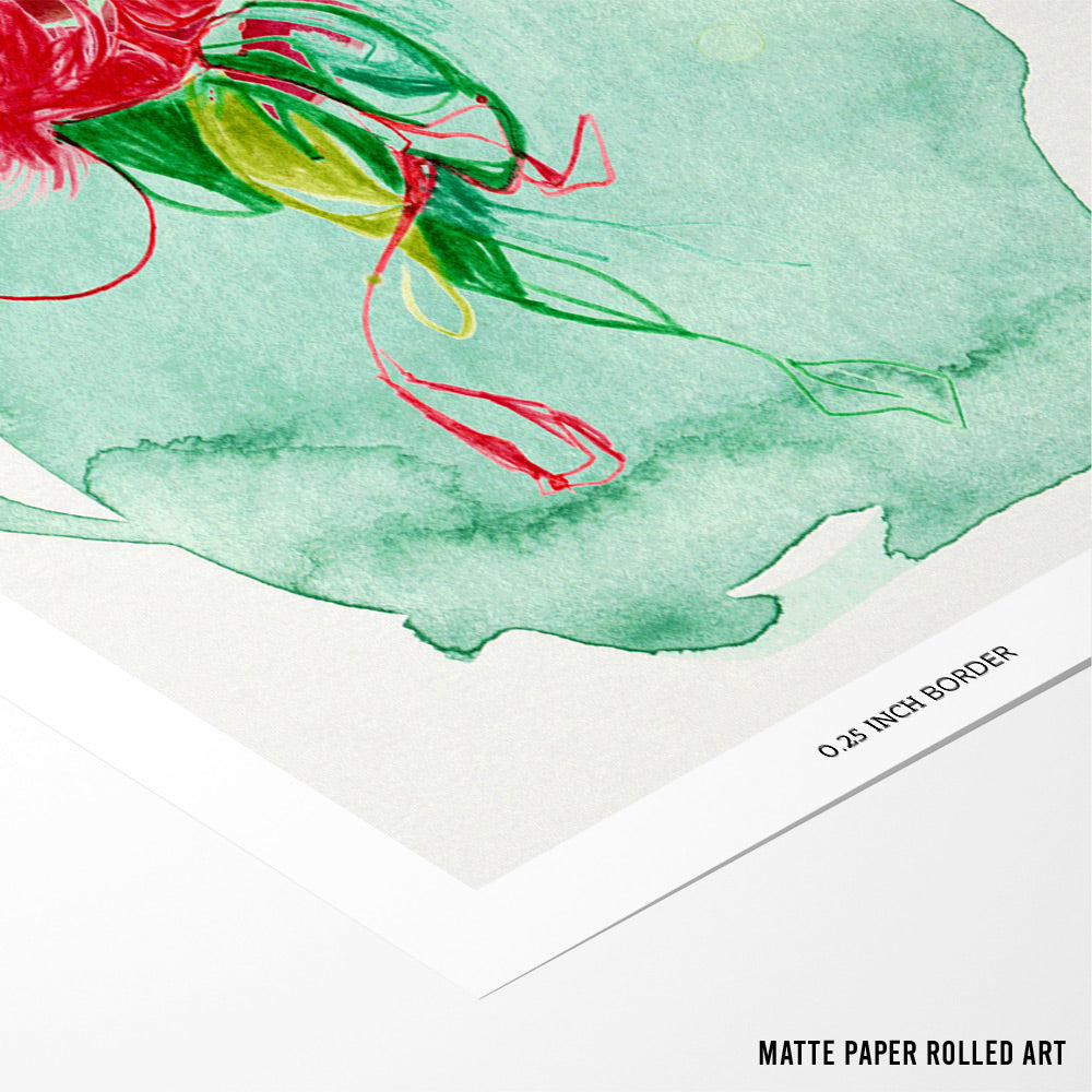 Vibrant Petal Dance Wall Art Print - XS / Matte Paper / Rolled Art - Nook At You