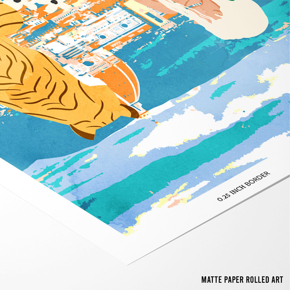 The Italian View Women Illustrations Wall Art - XS / Matte Paper / Rolled Art - Nook At You