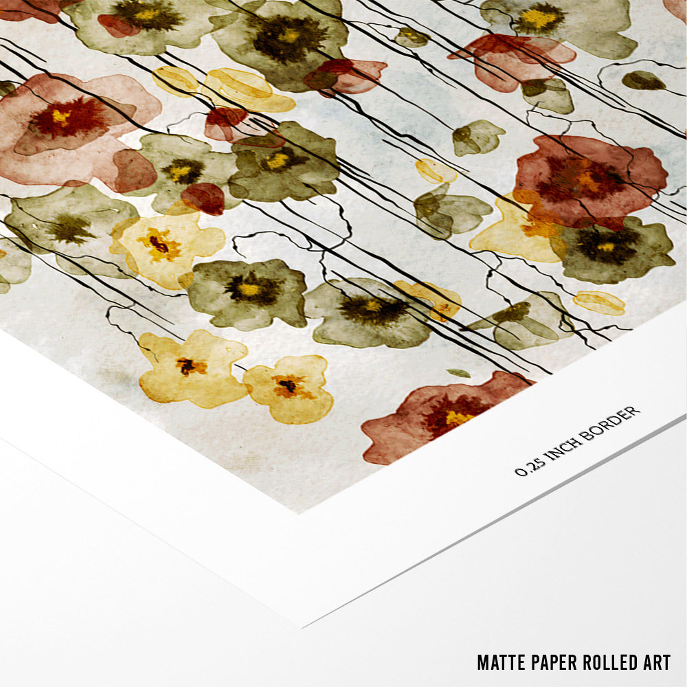 Summer burst Botanical Wall Art - XS / Matte Paper / Rolled Art - Nook At You