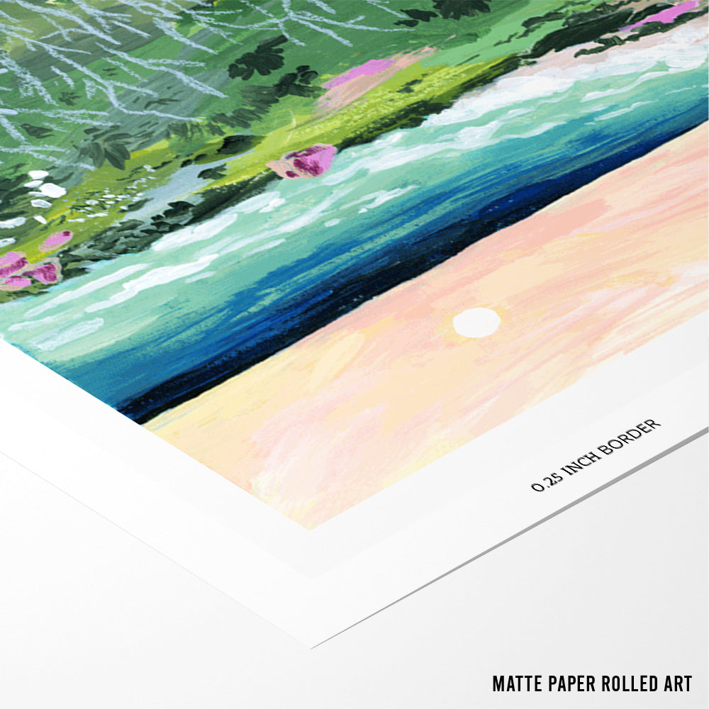 Sunset Rock Landscape Canvas Painting - 5XL / Canvas / Rolled Art - Nook At You