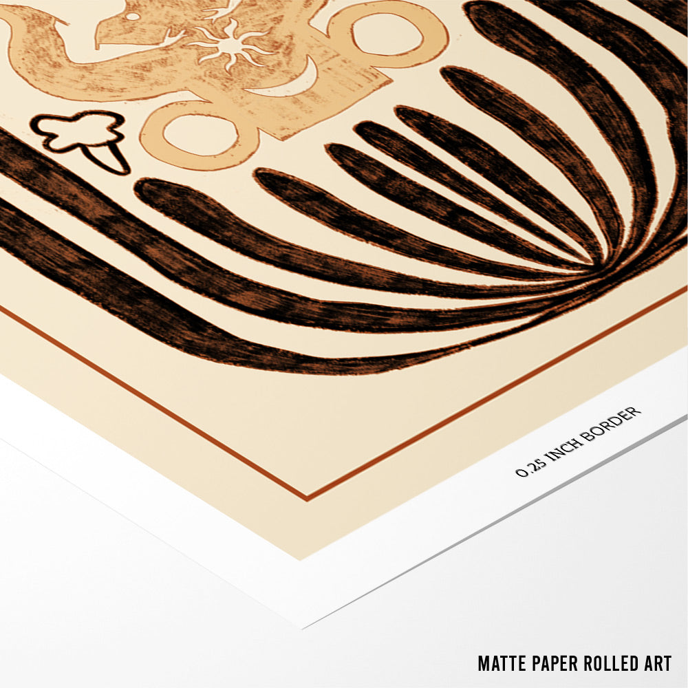 Sun & Moon Boho Artwork - XS / Matte Paper / Rolled Art - Nook At You
