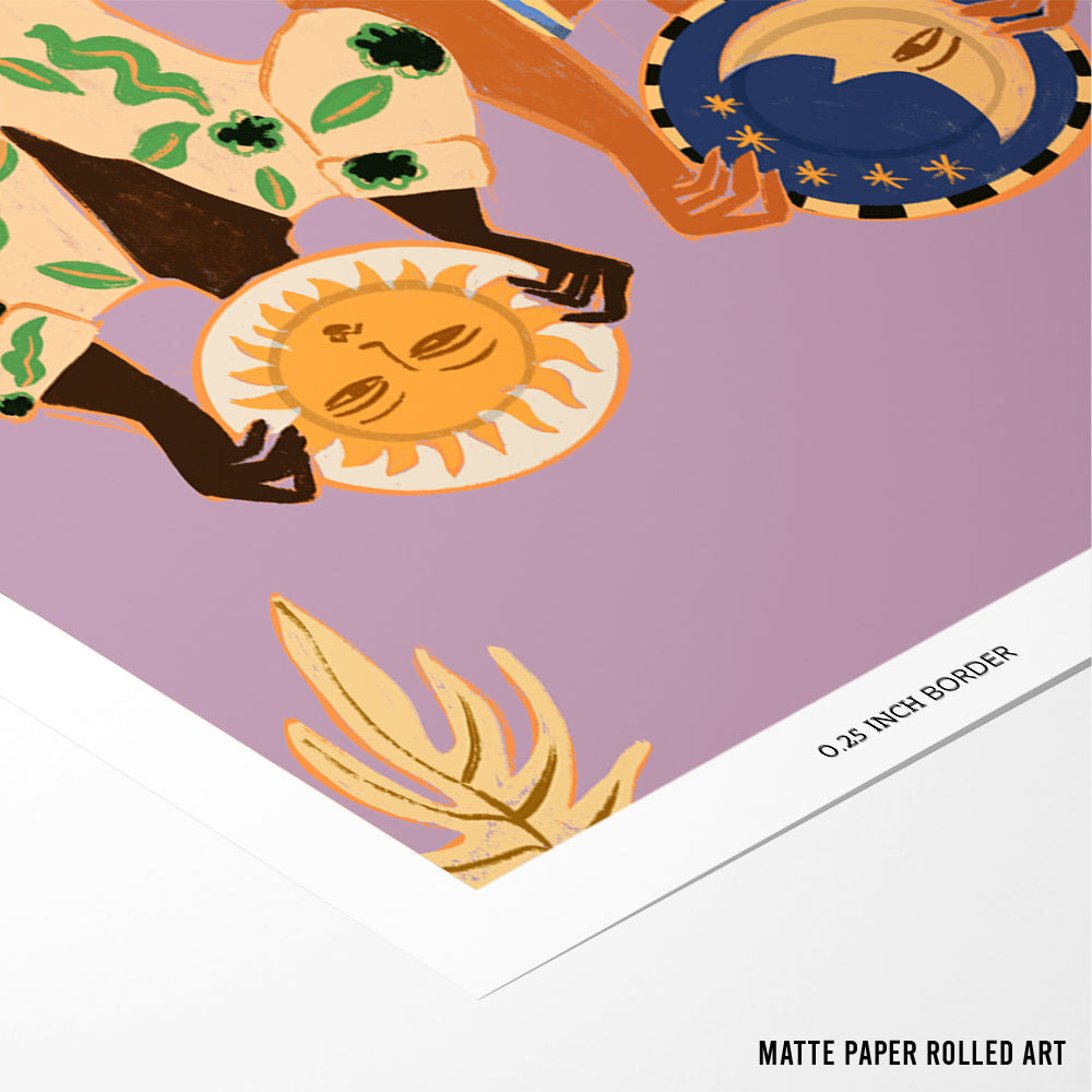 Sun & Moon Wall Art Poster - XS / Matte Paper / Rolled Art - Nook At You
