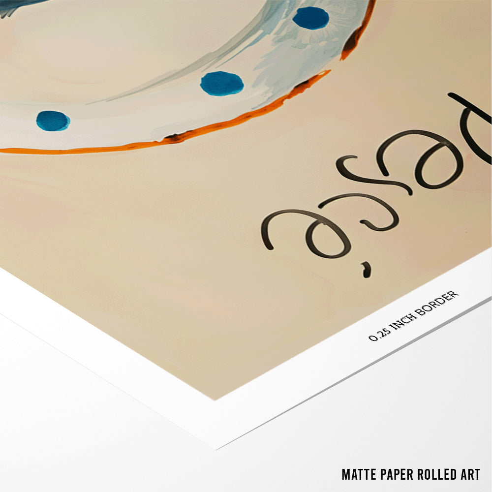 Warm Plate Wall Art Print - XS / Matte Paper / Rolled Art - Nook At You