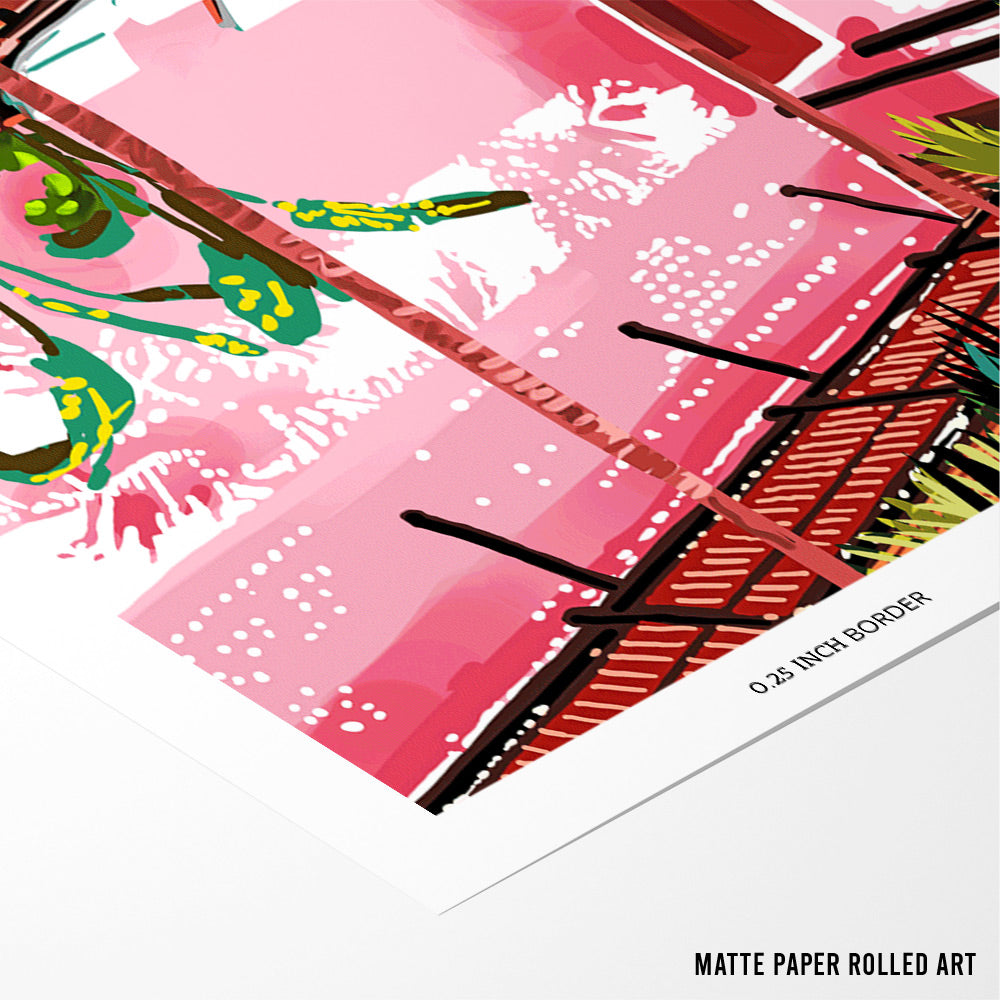 Vacay Villa With Poolside Scene Wall Art Prints - XS / Matte Paper / Rolled Art - Nook At You