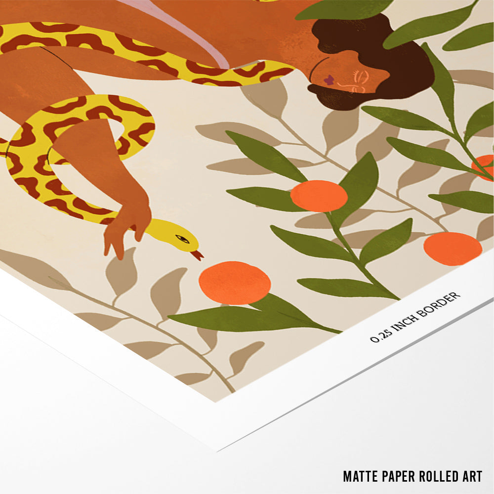 Eden's Embrace Arty Guava Art Print - XS / Matte Paper / Rolled Art - Nook At You