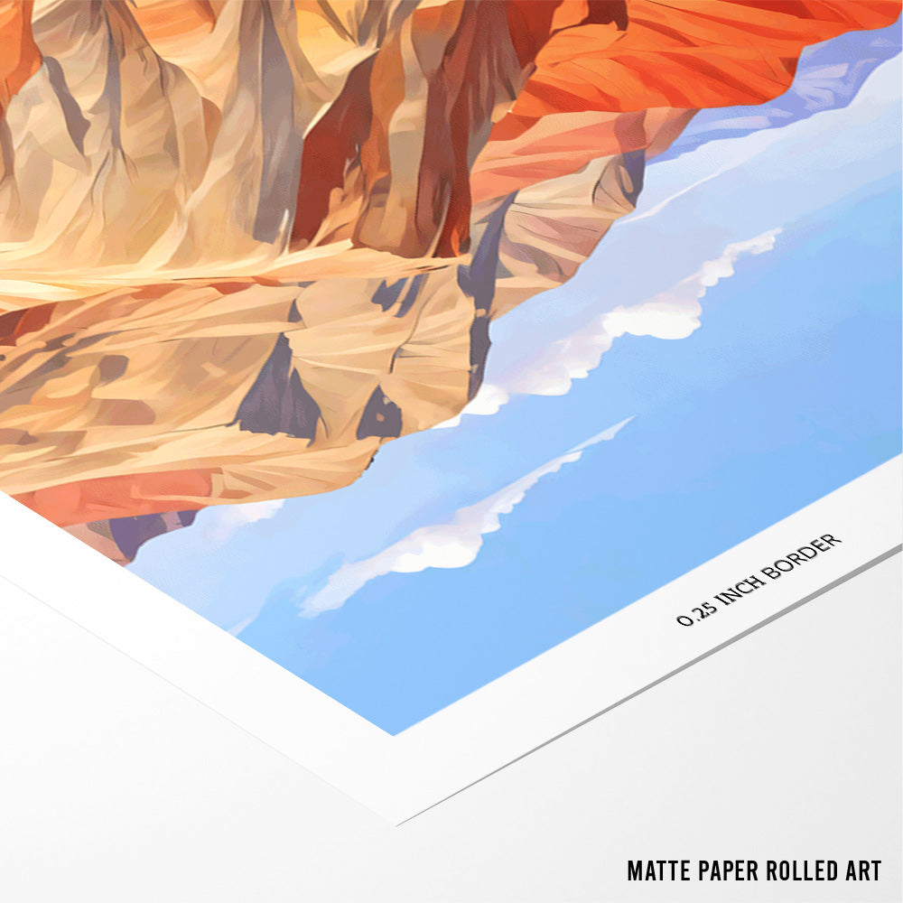 Colorful Peakscape Landscape Wall Art - XS / Matte Paper / Rolled Art - Nook At You