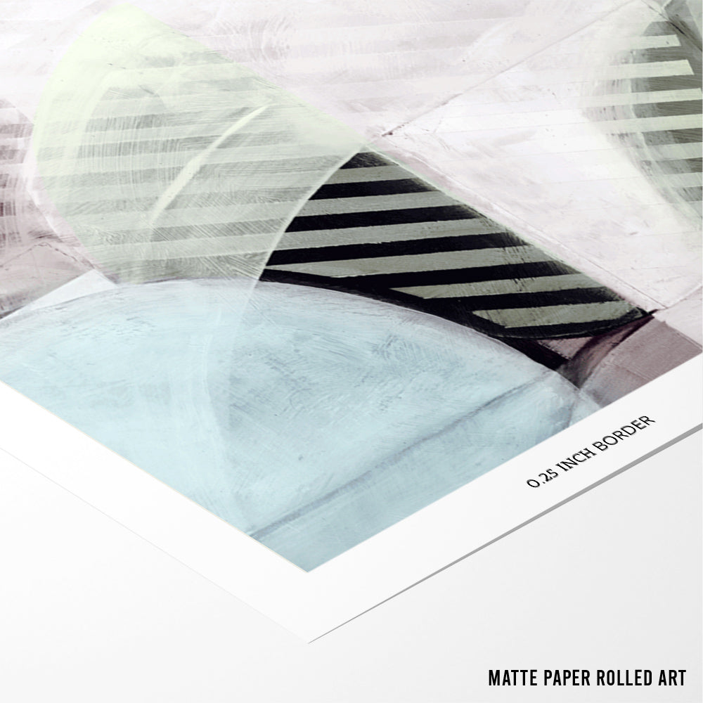 Abstract Misty Stripes 1 Wall Art Poster - XS / Matte Paper / Rolled Art - Nook At You