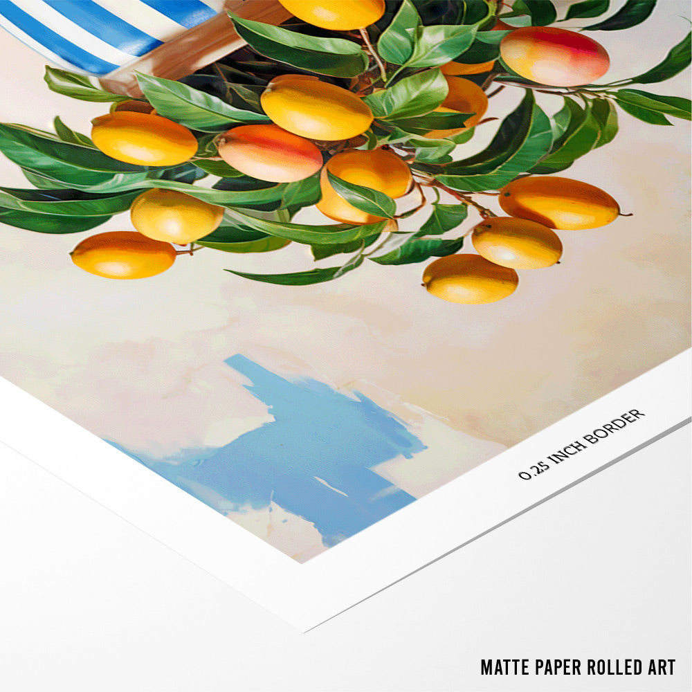 Mango Summer Botanical Wall Art - XS / Matte Paper / Rolled Art - Nook At You