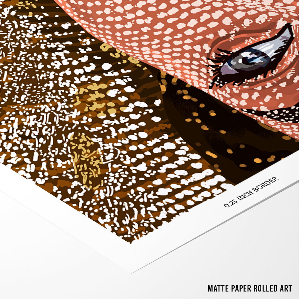 Under the Jute Hat, Bohemian Woman Fashion Painting - XS / Matte Paper / Rolled Art - Nook At You