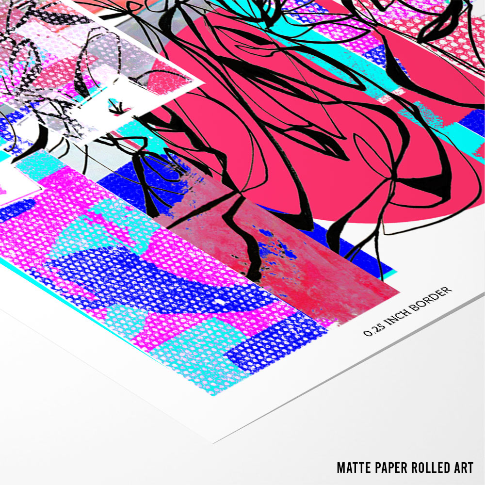 Fragmented Bloom Abstract Painting - XS / Matte Paper / Rolled Art - Nook At You