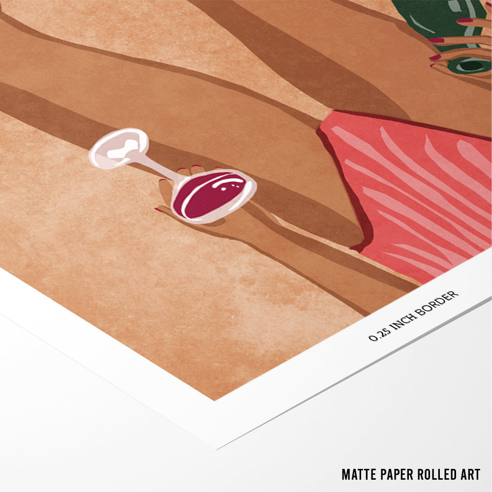 Wine and socks Wall Art Poster - XS / Matte Paper / Rolled Art - Nook At You