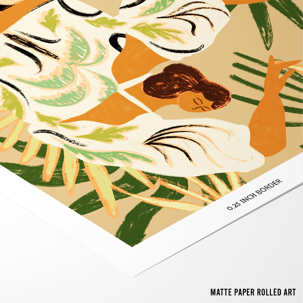Nature Embrace Boho Artwork - 5XL / Canvas / Rolled Art - Nook At You