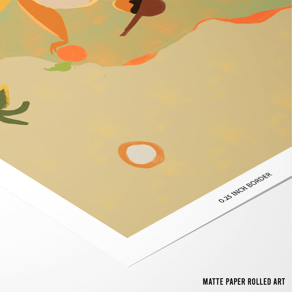 Farmer Guava Boho Art Print - XS / Matte Paper / Rolled Art - Nook At You