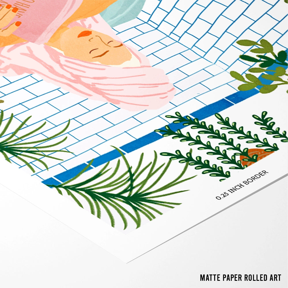 Spa Day At Home Boho Canvas Painting - XS / Matte Paper / Rolled Art - Nook At You