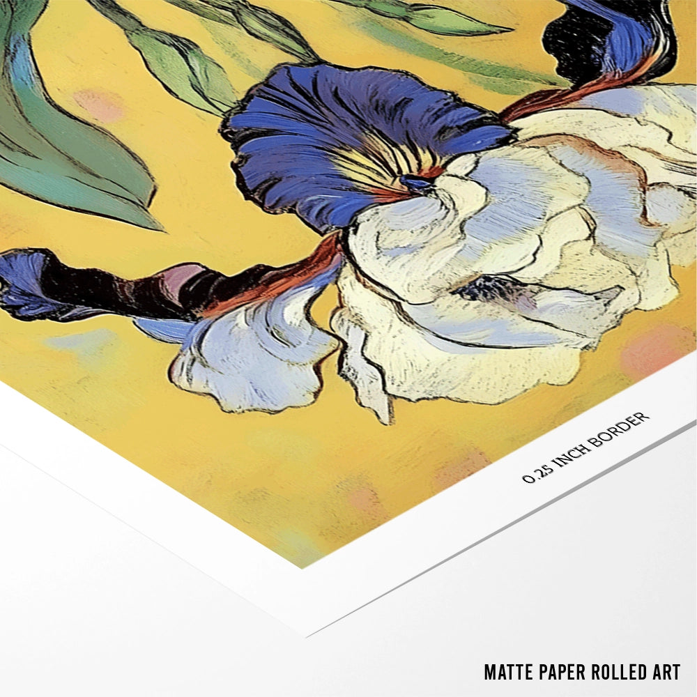 Iris In a Vase Botanical Wall Art Print - XS / Matte Paper / Rolled Art - Nook At You