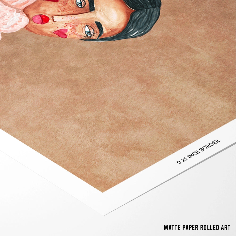 Dreaming girl Art Print - XS / Matte Paper / Rolled Art - Nook At You