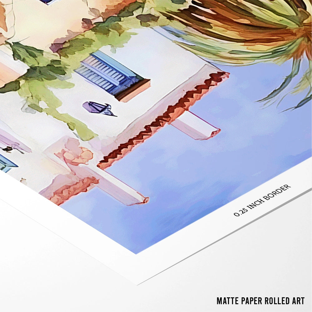 The Quiet Villa Canvas Landscape Painting - XS / Matte Paper / Rolled Art - Nook At You