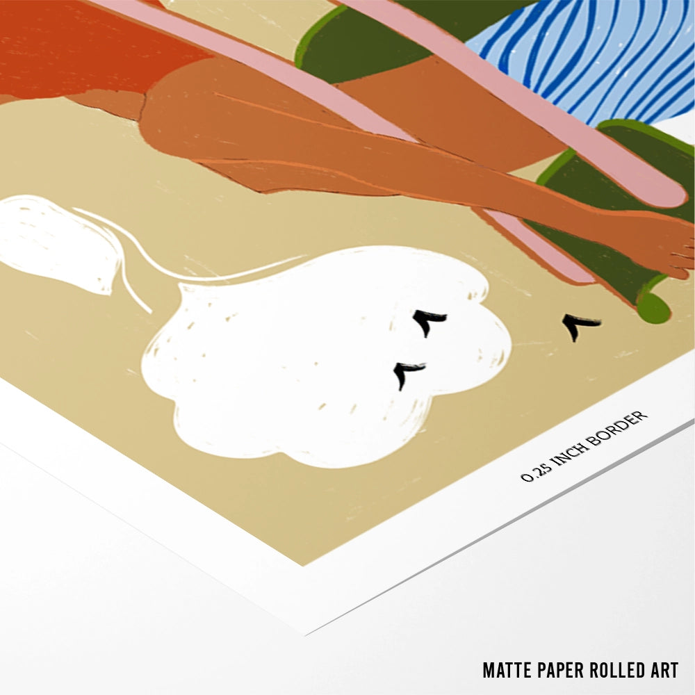 Smoking Up and Making Clouds Boho Canvas Print - XS / Matte Paper / Rolled Art - Nook At You