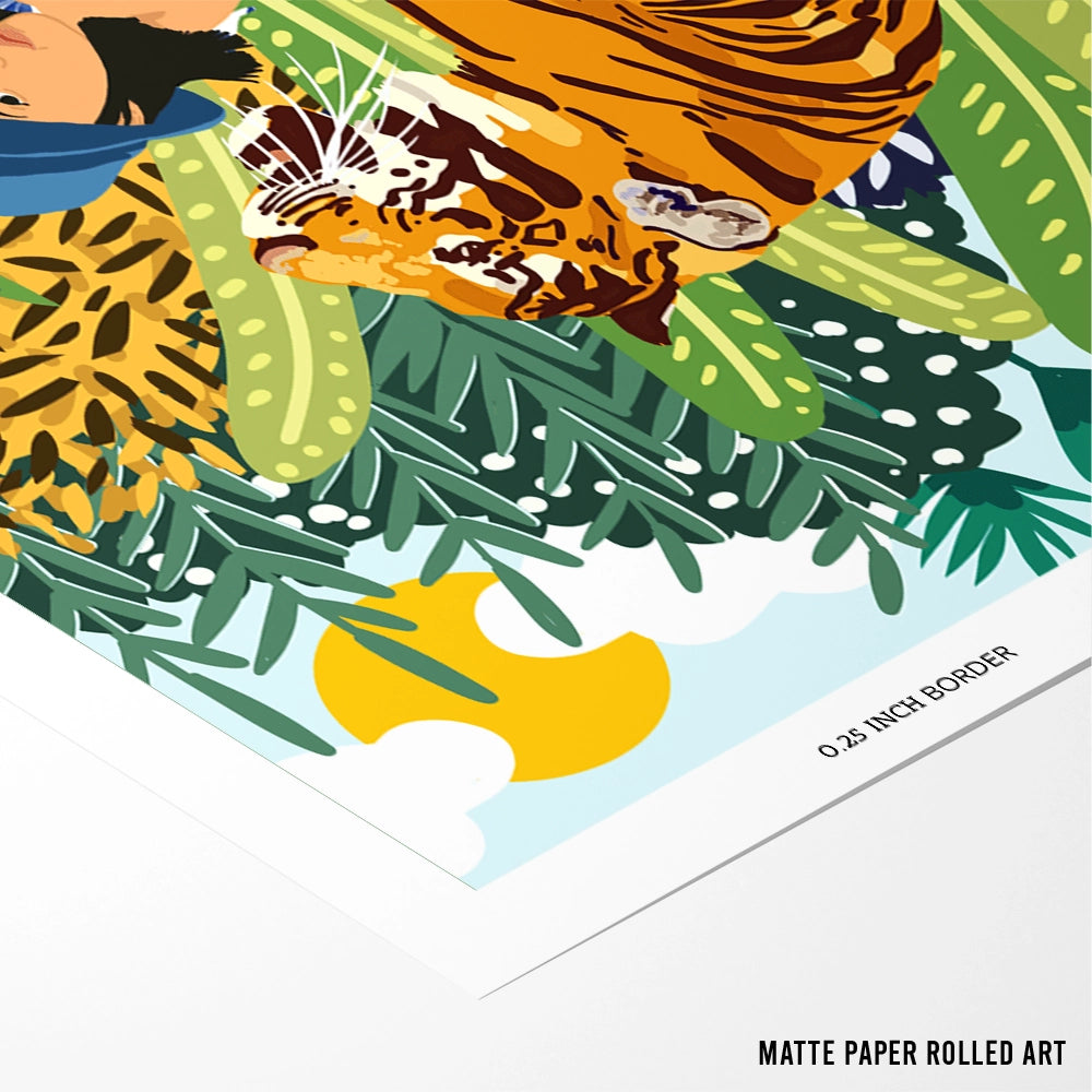 Awaken the Tiger Within Aesthetic Boho Painting - XS / Matte Paper / Rolled Art - Nook At You