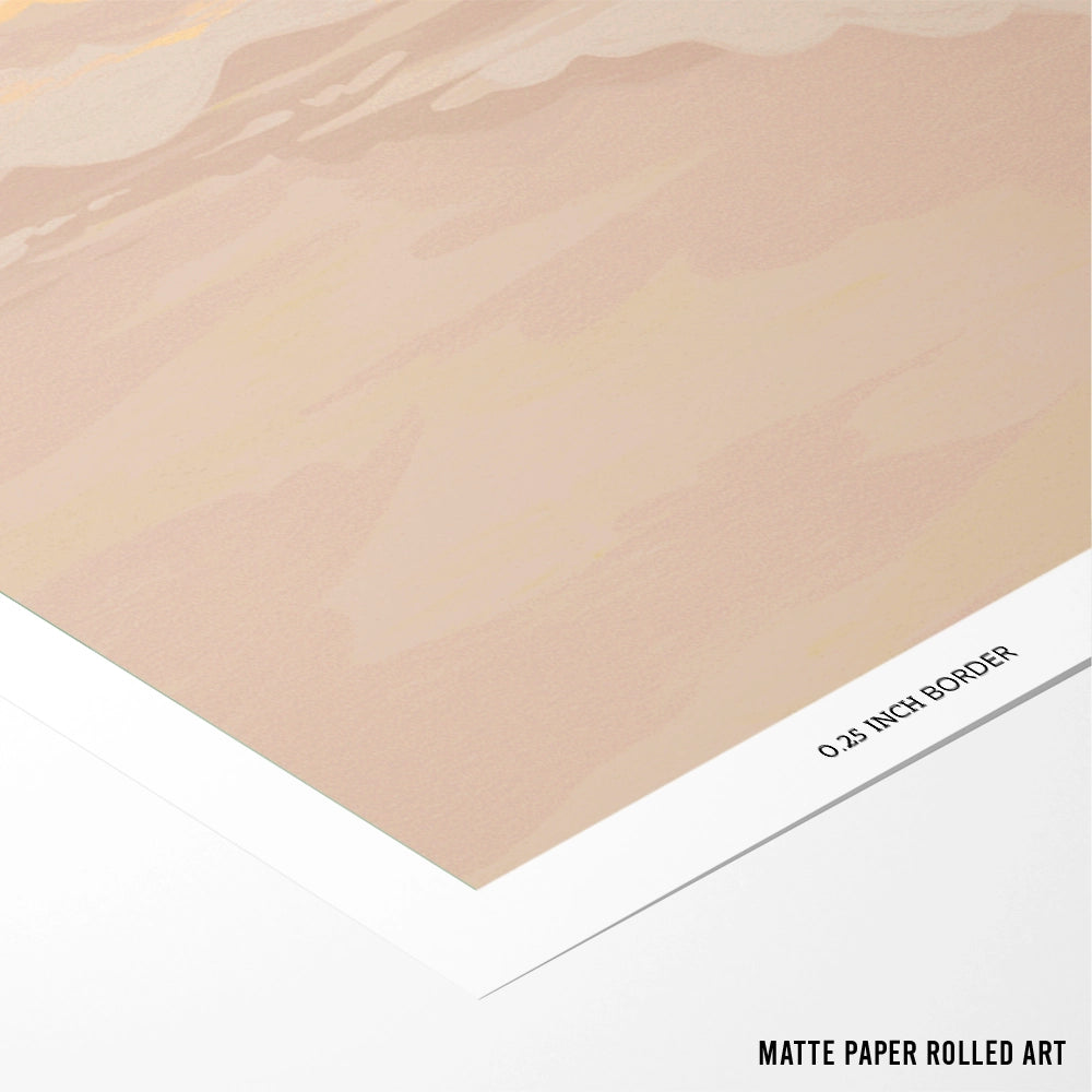 Golden Sunset Landscape Wall Art Print - XS / Matte Paper / Rolled Art - Nook At You