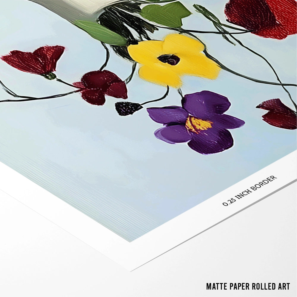 Flower Mood Botanical Wall Art Painting - XS / Matte Paper / Rolled Art - Nook At You