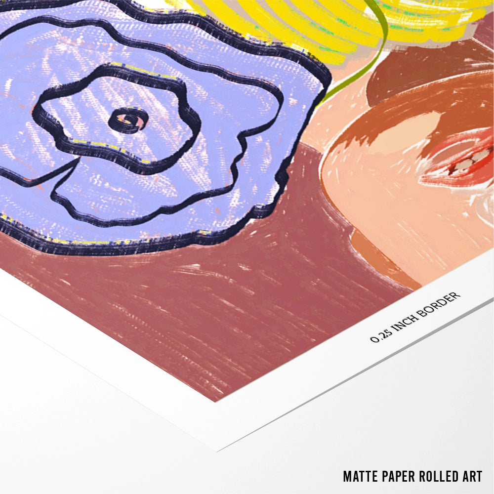 Blossom Elegance Modern Women Illustration Art - XS / Matte Paper / Rolled Art - Nook At You