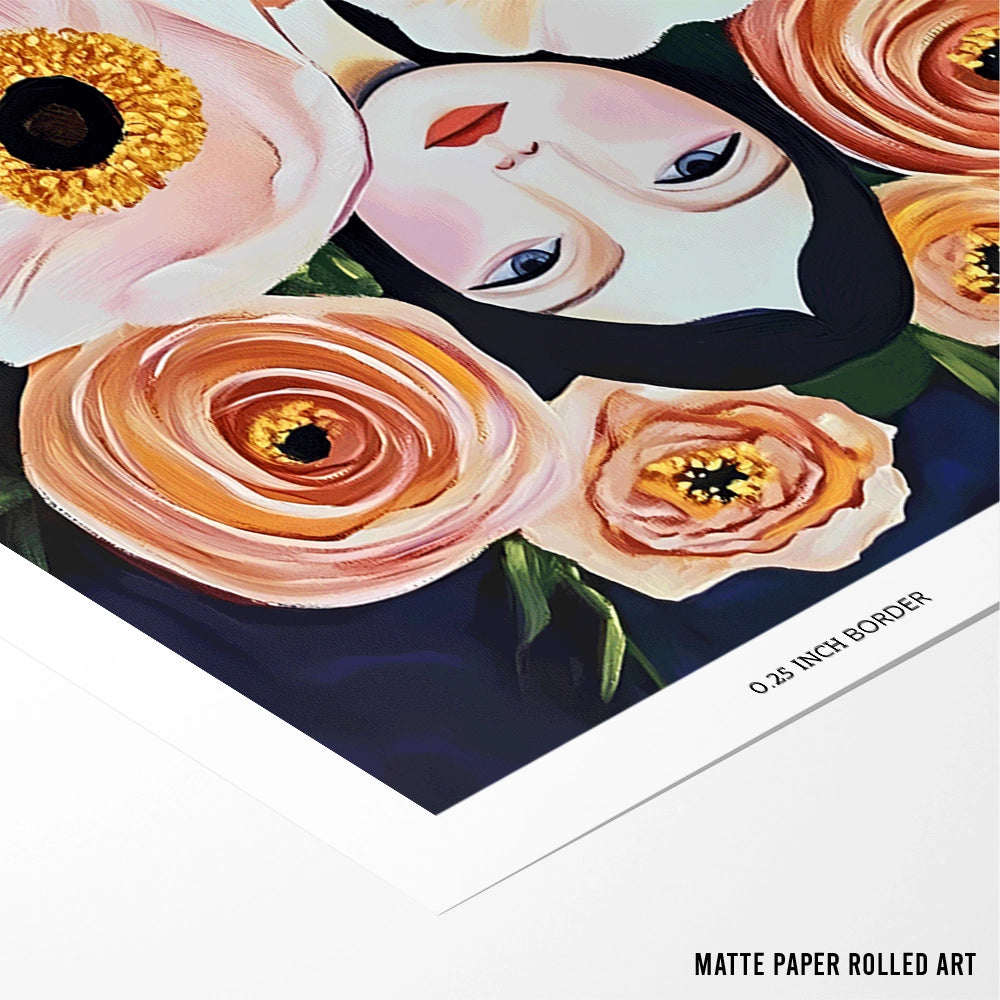 Grace, Unannounced Women Illustration Wall Art - XS / Matte Paper / Rolled Art - Nook At You