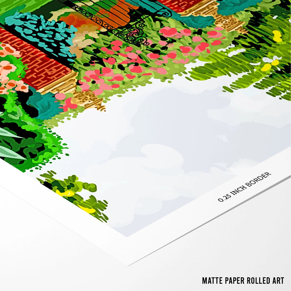 Gated Garden Landscape Art Print - XS / Matte Paper / Rolled Art - Nook At You