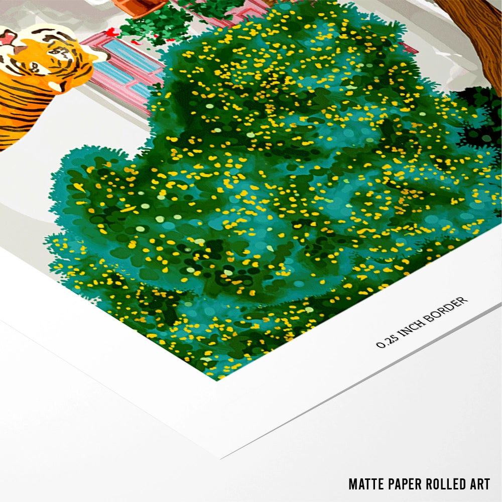 Tigers In Greece Botanical Wall Art - 5XL / Canvas / Rolled Art - Nook At You