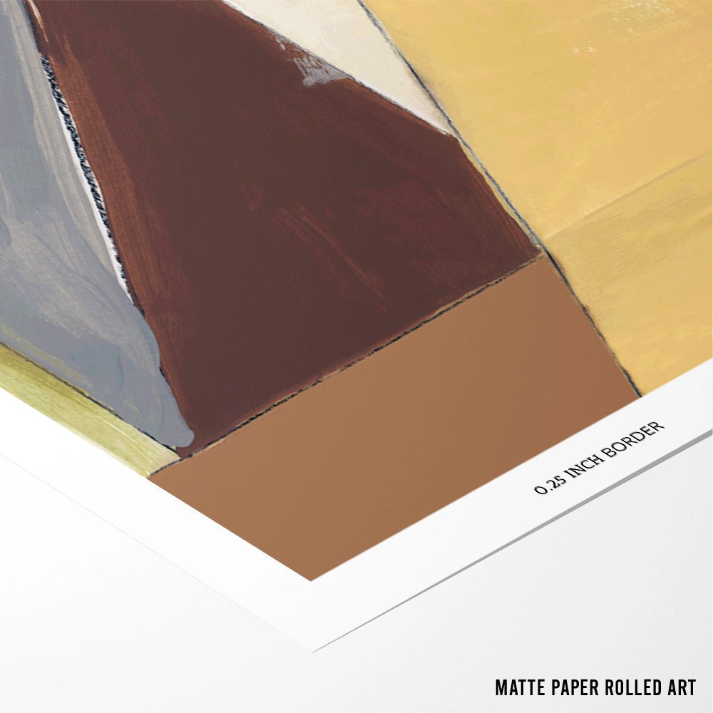 Warm Angles Modern Abstract Painting - XS / Matte Paper / Rolled Art - Nook At You
