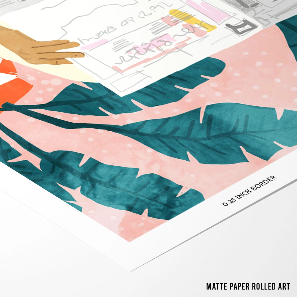 Bohemian Morning News Wall Art - XS / Matte Paper / Rolled Art - Nook At You