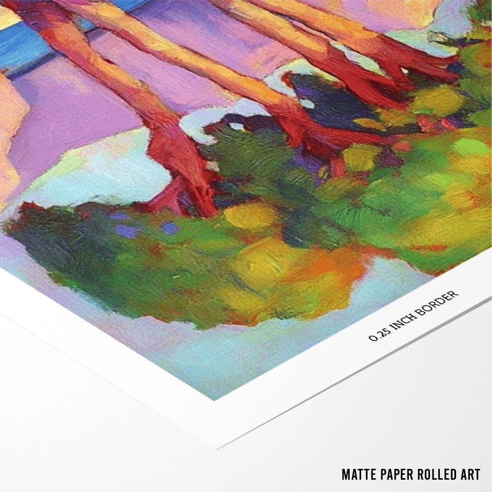 Three Trees By the Sea Landscape Wall Decor - XS / Matte Paper / Rolled Art - Nook At You