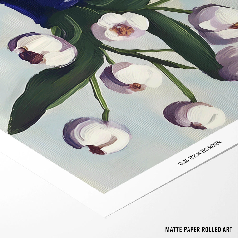 White Tulips Botanical Art Poster - XS / Matte Paper / Rolled Art - Nook At You