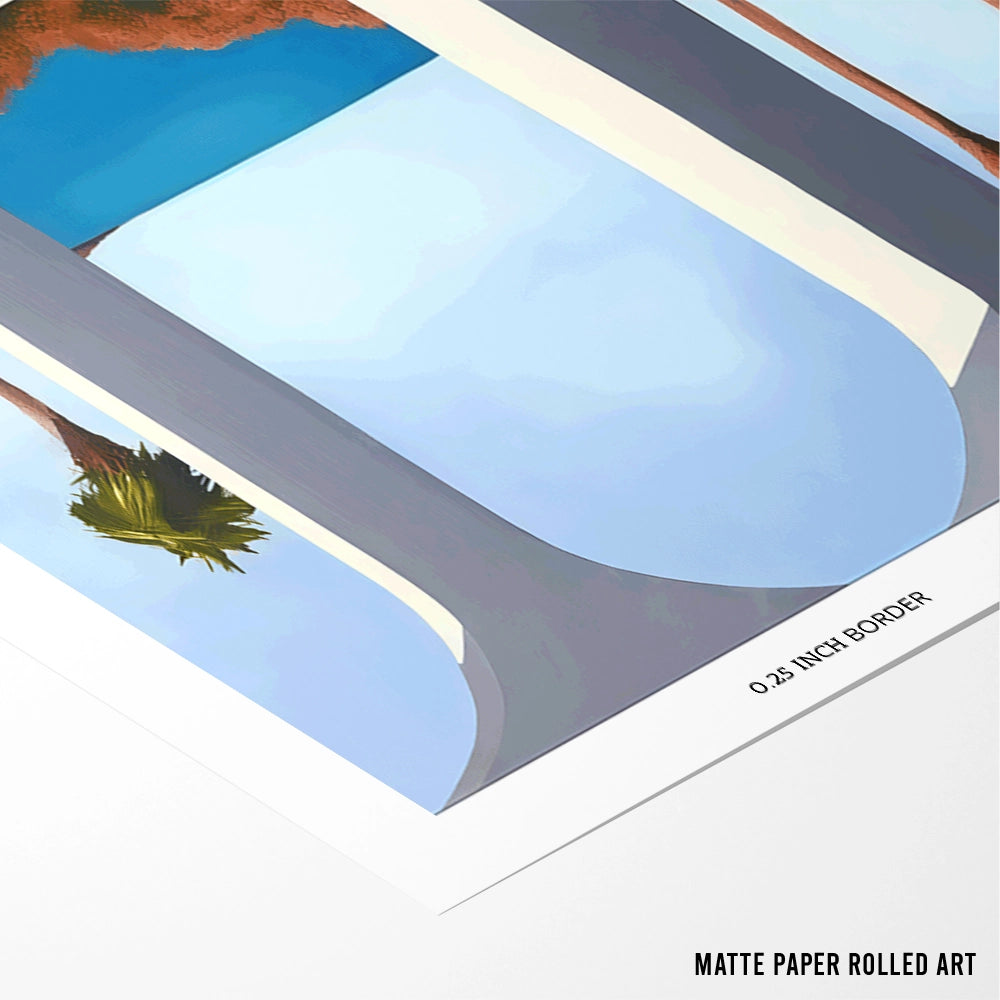 Landscape of Palm Trees Wall Art Painting - XS / Matte Paper / Rolled Art - Nook At You