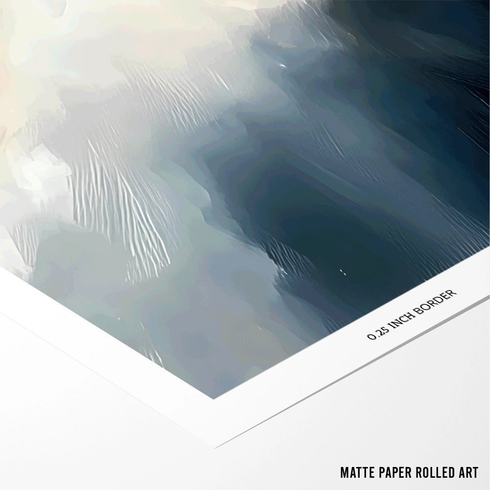 Dramatic Sky Abstract Wall Art Painting - XS / Matte Paper / Rolled Art - Nook At You