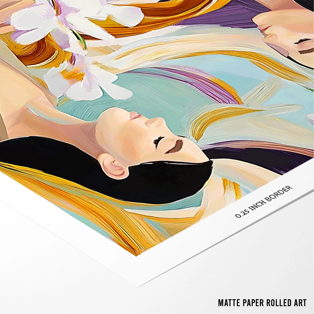 Held Between Us Women Illustration Wall Art Poster - XS / Matte Paper / Rolled Art - Nook At You