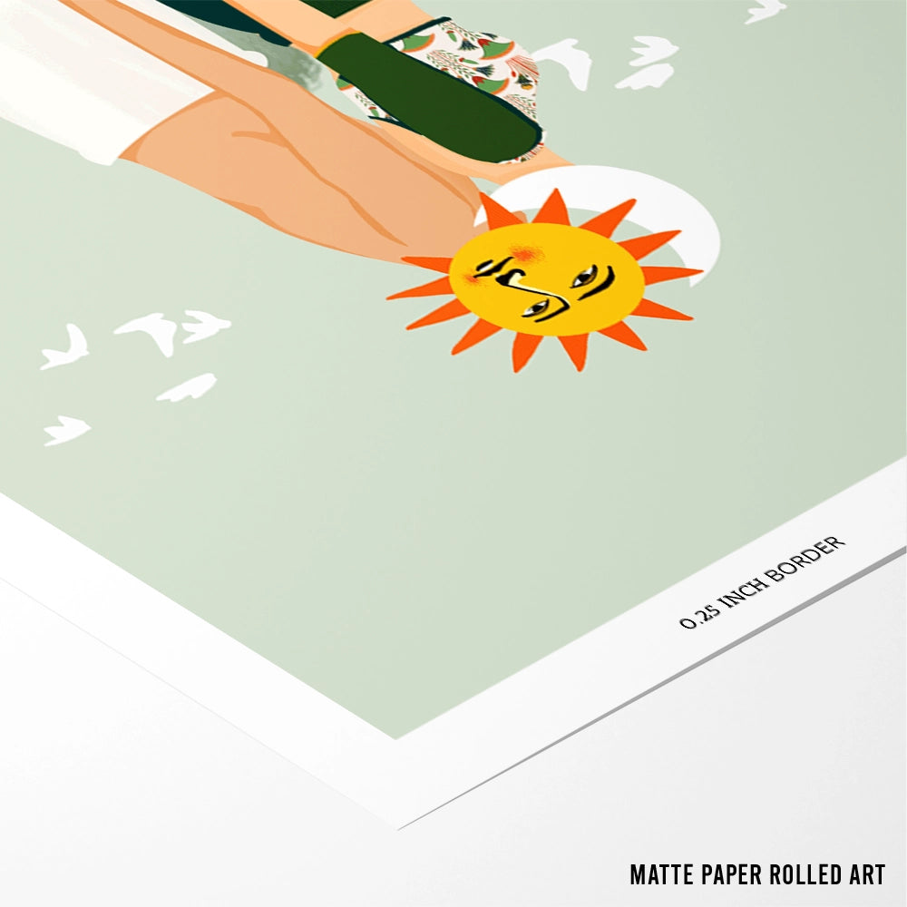 Celestial Union Boho Wall Art - XS / Matte Paper / Rolled Art - Nook At You