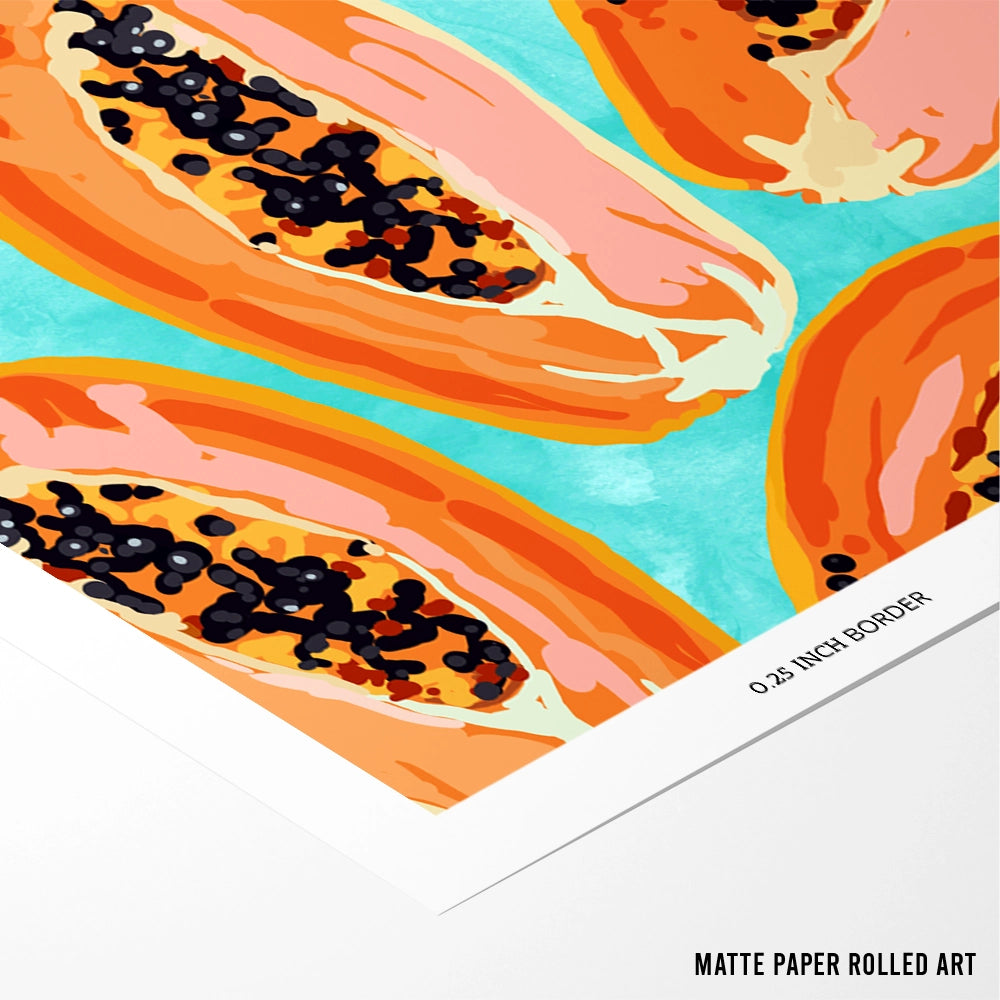 Big Papaya Canvas Prints - XS / Matte Paper / Rolled Art - Nook At You