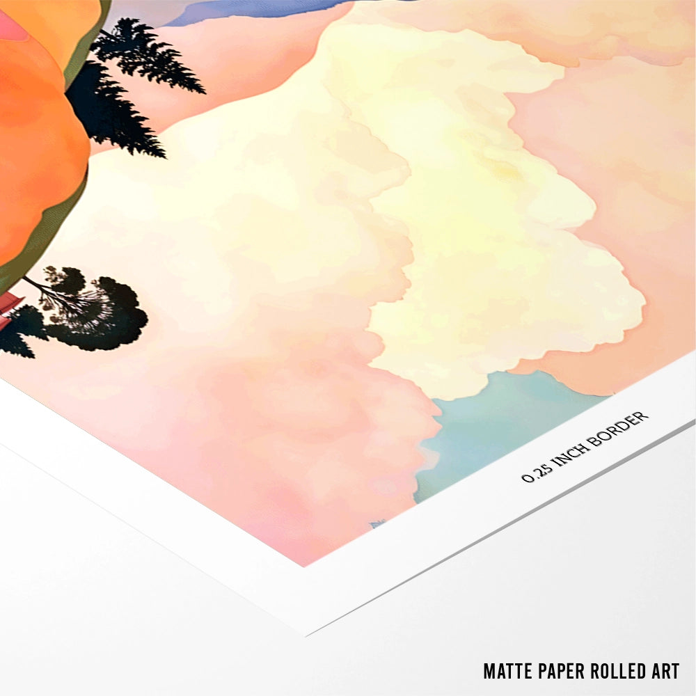 Love In the Air Landscape Canvas Prints - XS / Matte Paper / Rolled Art - Nook At You