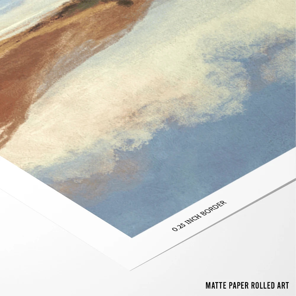 Lake Vista Landscape Painting - XS / Matte Paper / Rolled Art - Nook At You